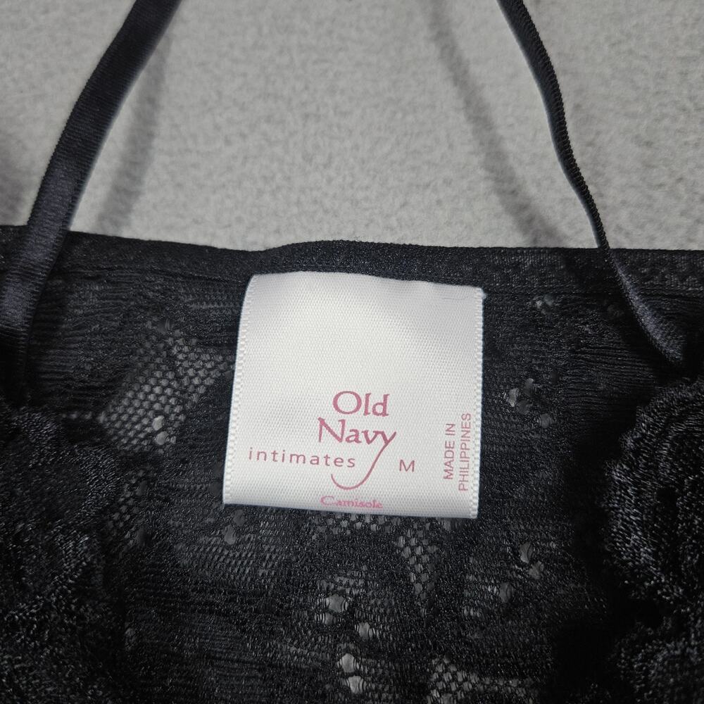 Vintage Y2K Old Navy Camisole Size M Black Lace Babydoll Fairy Whimsigoth Sheer - Picture 4 of 11